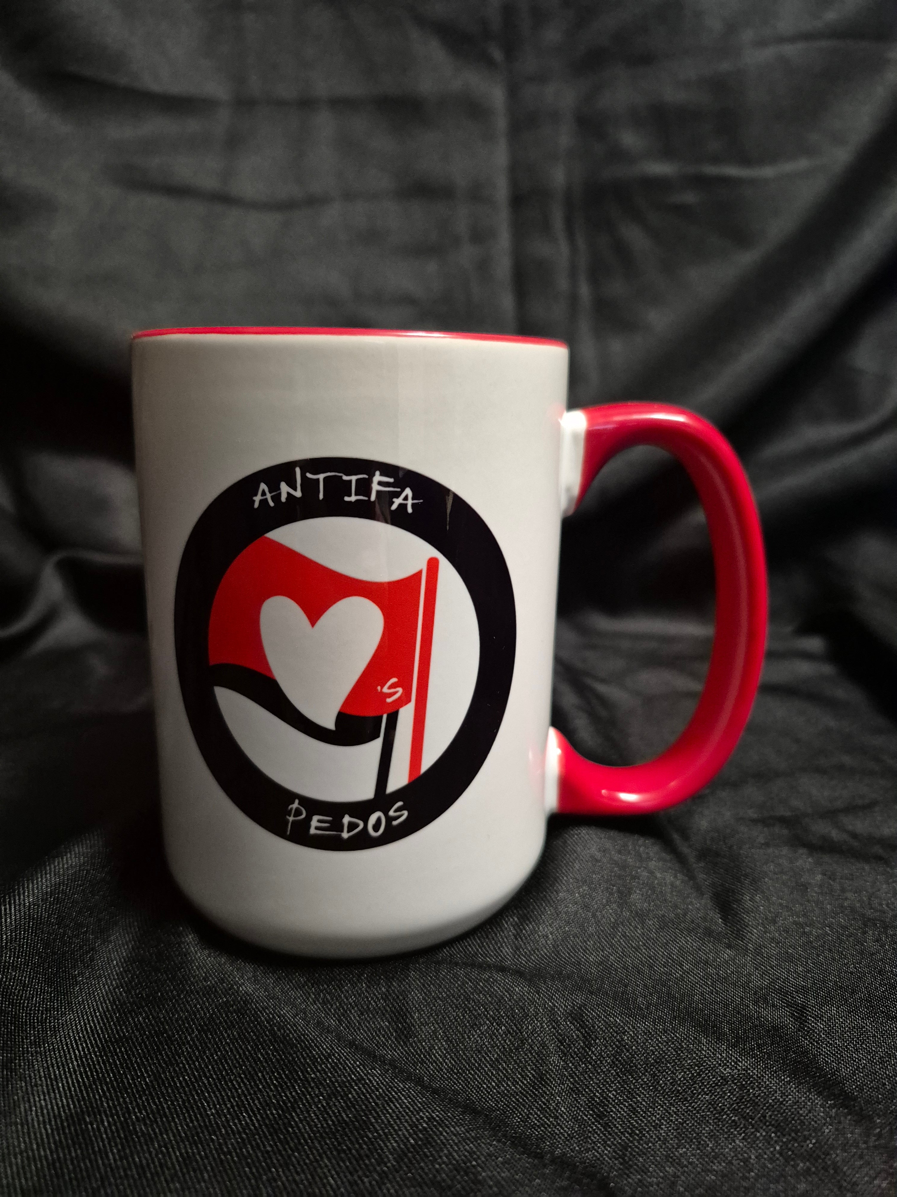The Sharts Fired Podcast Mug - ANTIFA Edition (personalized)